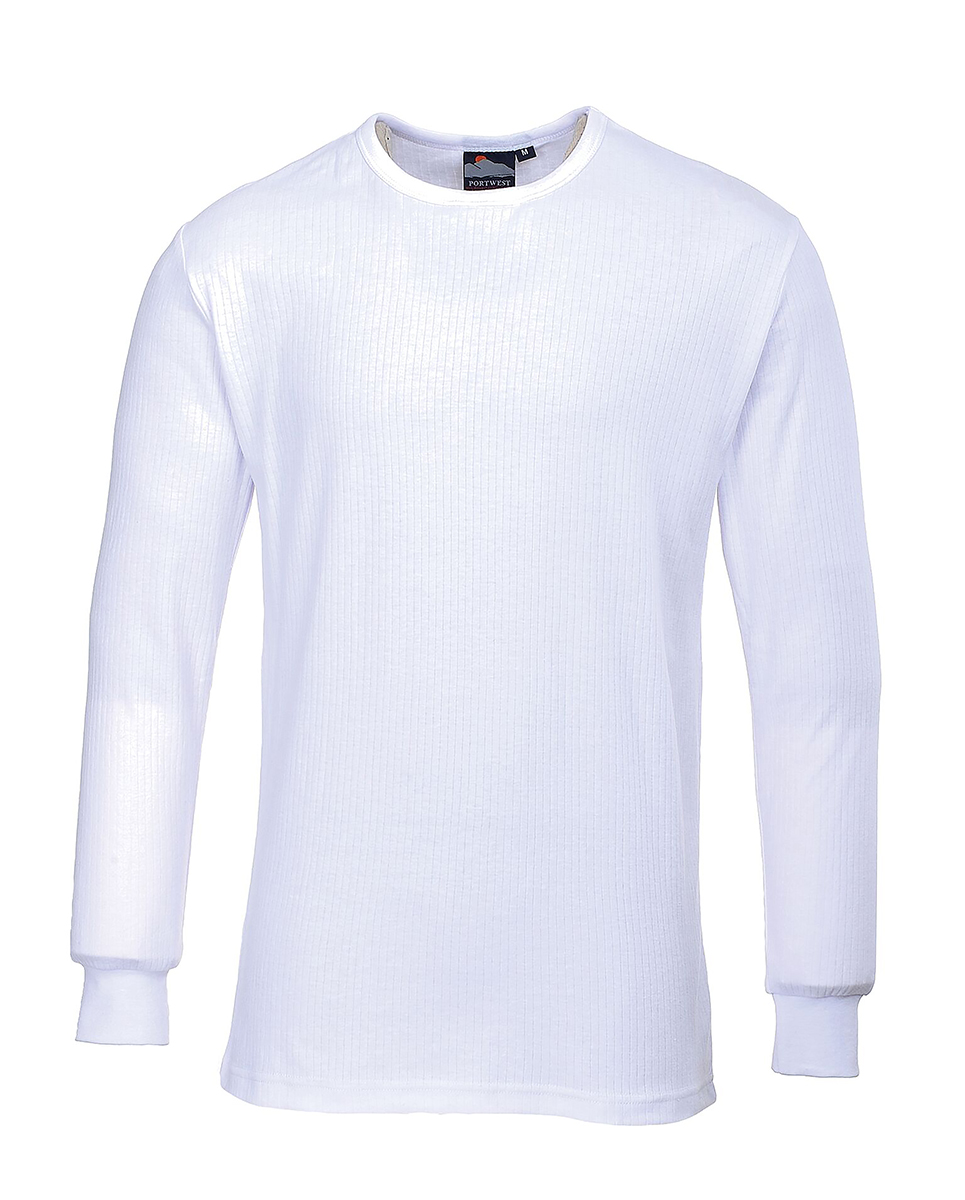 RS PRO White Cotton, Polyester Thermal Shirt, M