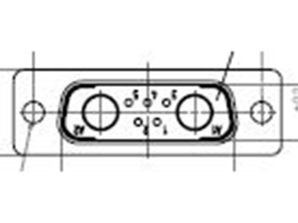 FCT from Molex 172704 5 Way Panel Mount D-sub Connector Plug, 2.84mm Pitch