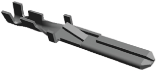 TE Connectivity FASTIN-FASTON .110 Uninsulated Male Spade Connector, Tab, 2.79 x 0.81mm Tab Size, 0.2mm² to 0.56mm²