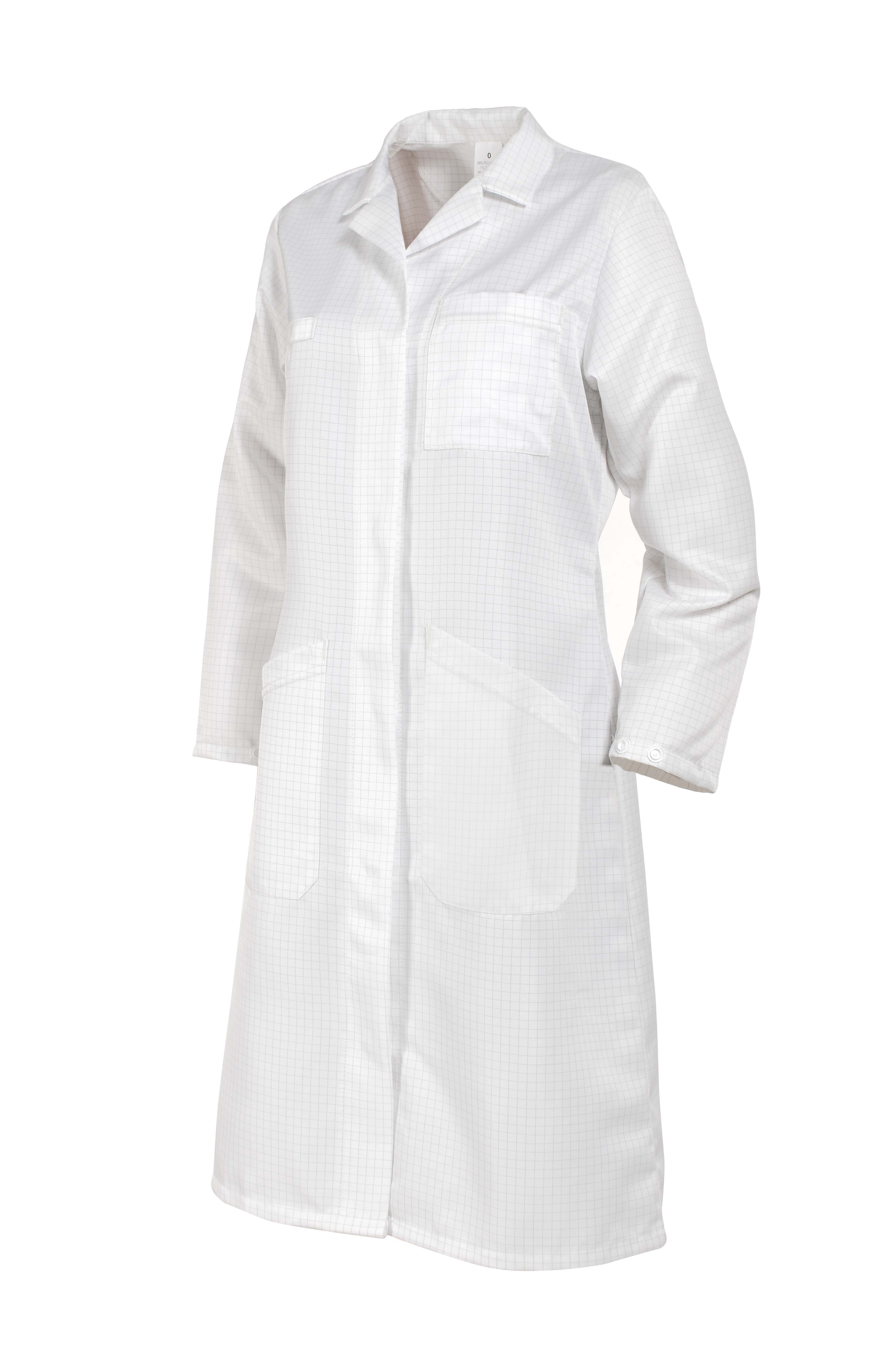 MOLINEL White Women Reusable Lab Coat, L