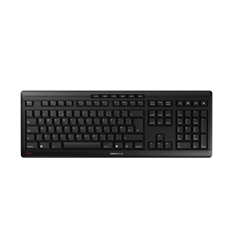 Cherry CHERRY STREAM KEYBOARD Wireless USB, Wireless Keyboard, QWERTY (UK), Black