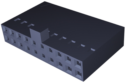 TE Connectivity, AMPMODU Short Point Female Connector Housing, 2.54mm Pitch, 20 Way, 2 Row