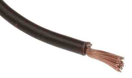 RS PRO Brown 2.5mm² Hook Up Wire, 14 AWG, 50/0.25 mm, 305m, PVC TI3 Insulation