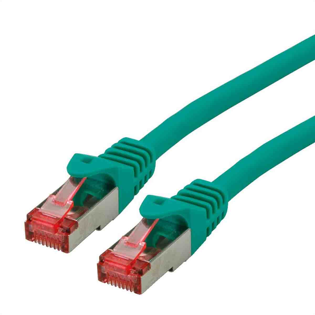 Roline, 3m Cat6, Green RJ45 to Male RJ45 Male, S/FTP Shielded, Terminated LSZH Sheath