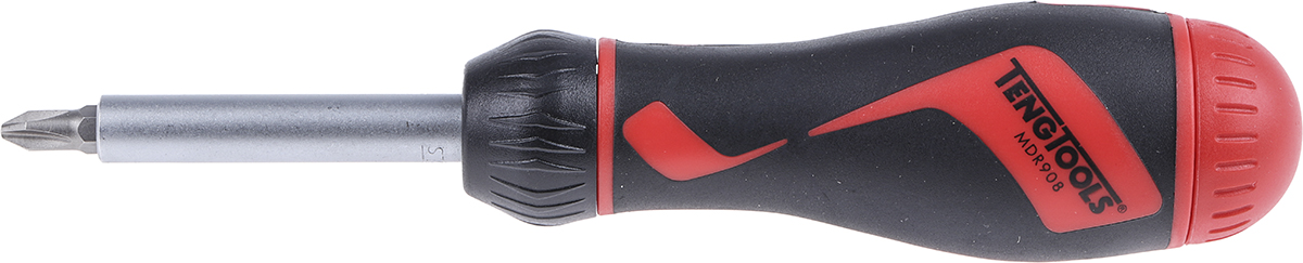 Teng Tools 1/4 in Hexagon Phillips, Pozidriv, Slotted Ratchet Screwdriver, 175 mm length
