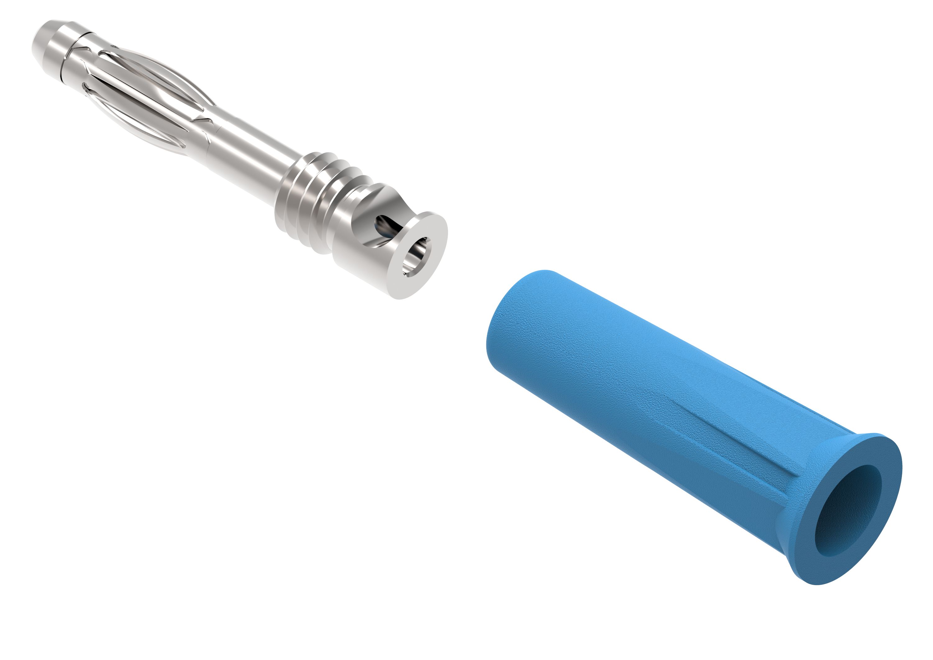 Electro PJP Blue Male Banana Plug, 4 mm Connector, Screw Termination, 36A, 30/60V ac/dc, Nickel Plating