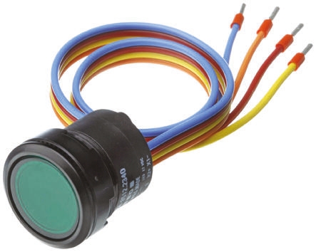 EAO Illuminated Push Button Switch, Momentary, Panel Mount, 22.5mm Cutout, SPST, IP67