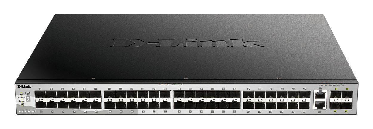 D-Link 54-Port Layer 3 Stackable Managed SFP Switch with 10G Uplinks, Managed 54 Port Network Switch, UK
