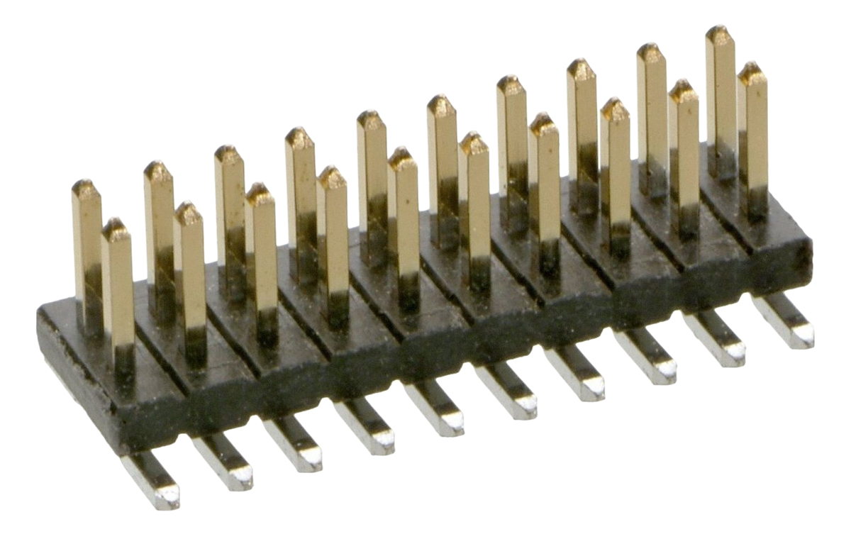 HARWIN Archer M50 Series Right Angle Surface Pin Header, 20 Contact(s), 1.27 mm Pitch, 2 Row, Unshrouded