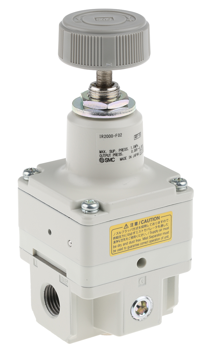 SMC G 1/4 Pneumatic Regulator - 0.005MPa to 0.2MPa, 1/4in, 1MPa max. input