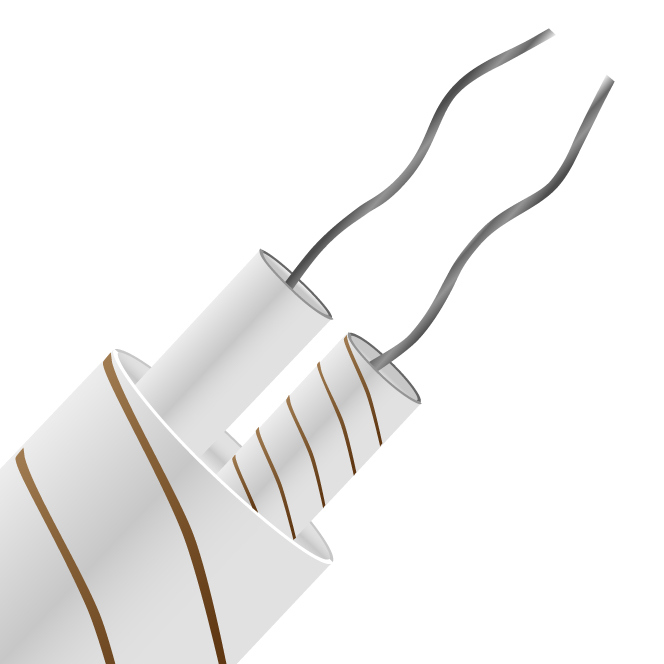 RS PRO Type T Thermocouple Cable/Wire, 100m, Unscreened, Glass Fibre Insulation, +350°C Max, 1/0.315mm