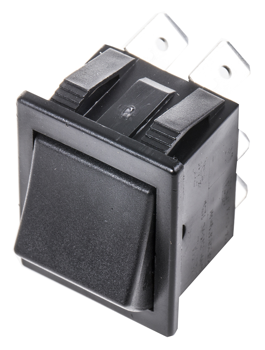 Arcolectric (Bulgin) Ltd DPDT, (On)-On Rocker Switch Panel Mount