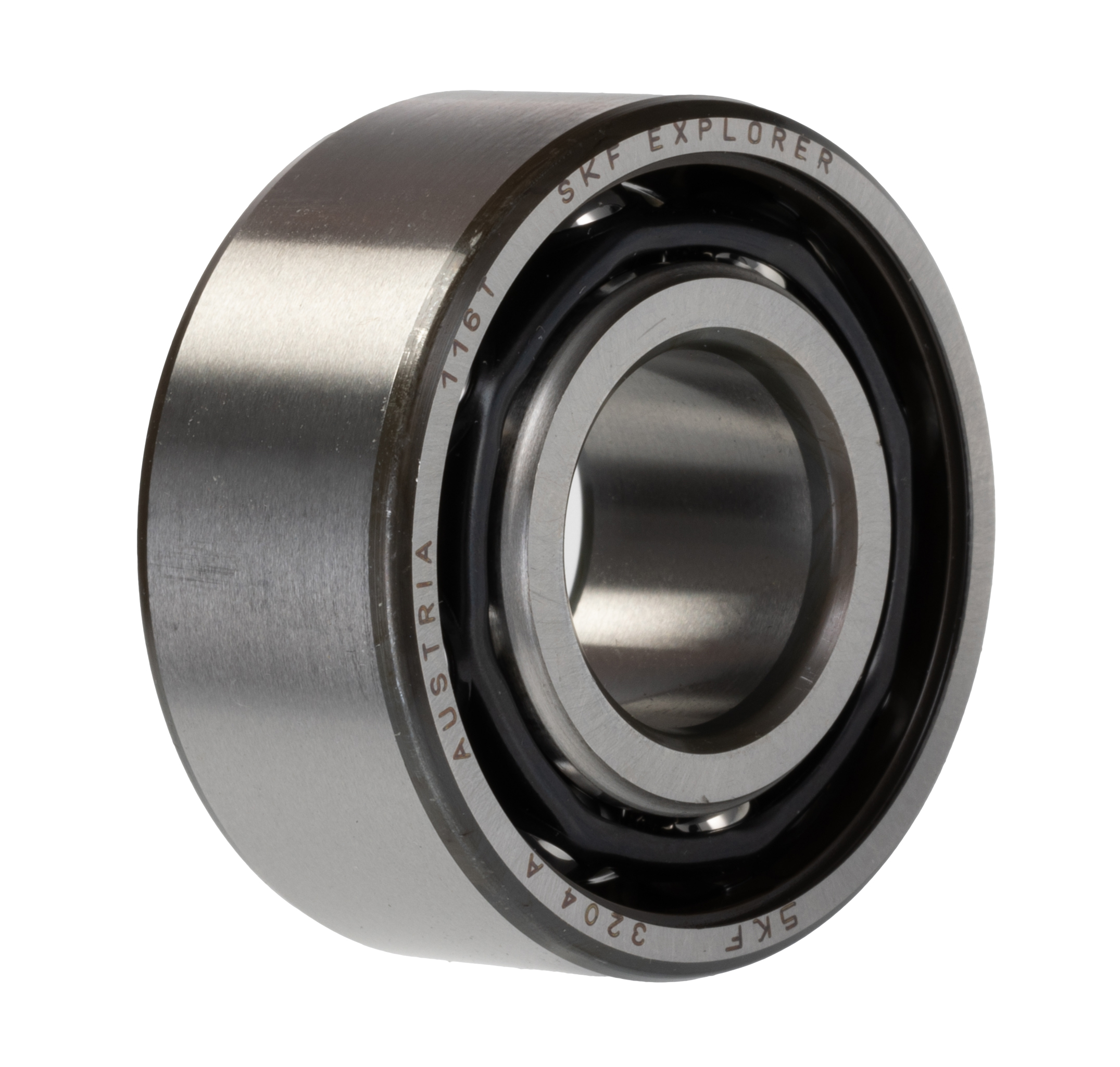 SKF 3204 A 2 Row Angular Contact Ball Bearing - 20 mm ID, 47 mm OD 20.6 mm Race Width