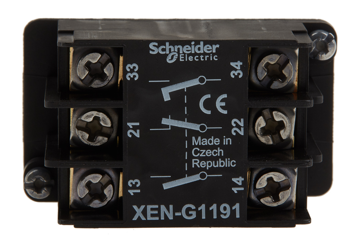 Schneider Electric XENG Series Contact Block, 600V, 2NO + 1NC