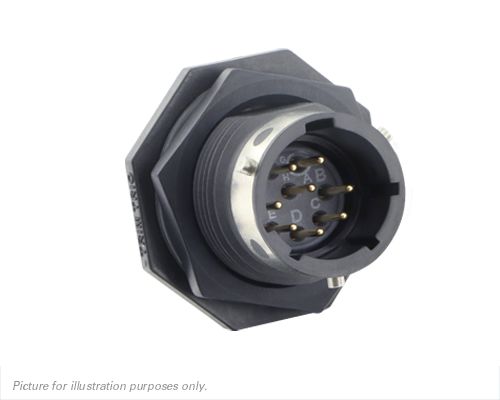 Souriau Sunbank by Eaton Circular Connector, 8 Contacts, Panel, Standard Connector, Plug, Male, IP68, IP69K, UTGX Series