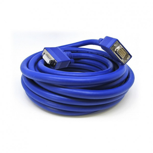 Van Damme Male VGA to Female VGA Cable, 10m Blue
