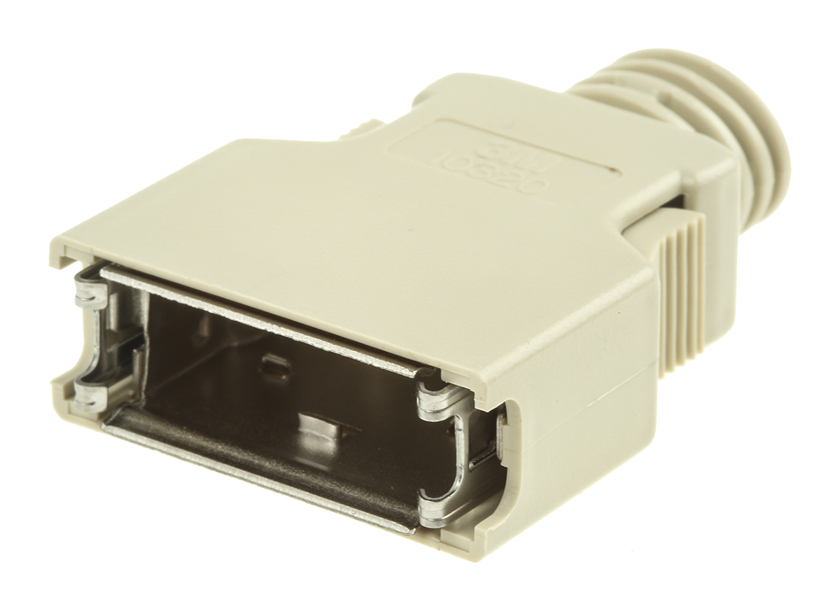 3M 103 Series ABS D Sub Backshell, 20 Way, Strain Relief