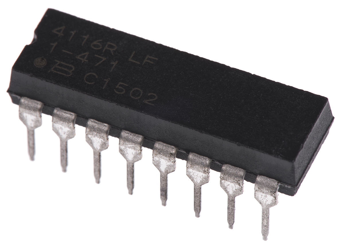 Bourns, 4100R 470Ω ±2% Isolated Resistor Array, 8 Resistors, 2.25W total, DIP, Through Hole