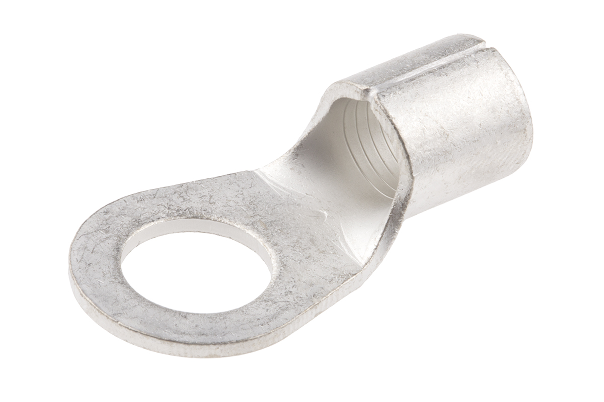 RS PRO Uninsulated Ring Terminal, 10.5mm Stud Size, 25mm² to 25mm² Wire Size