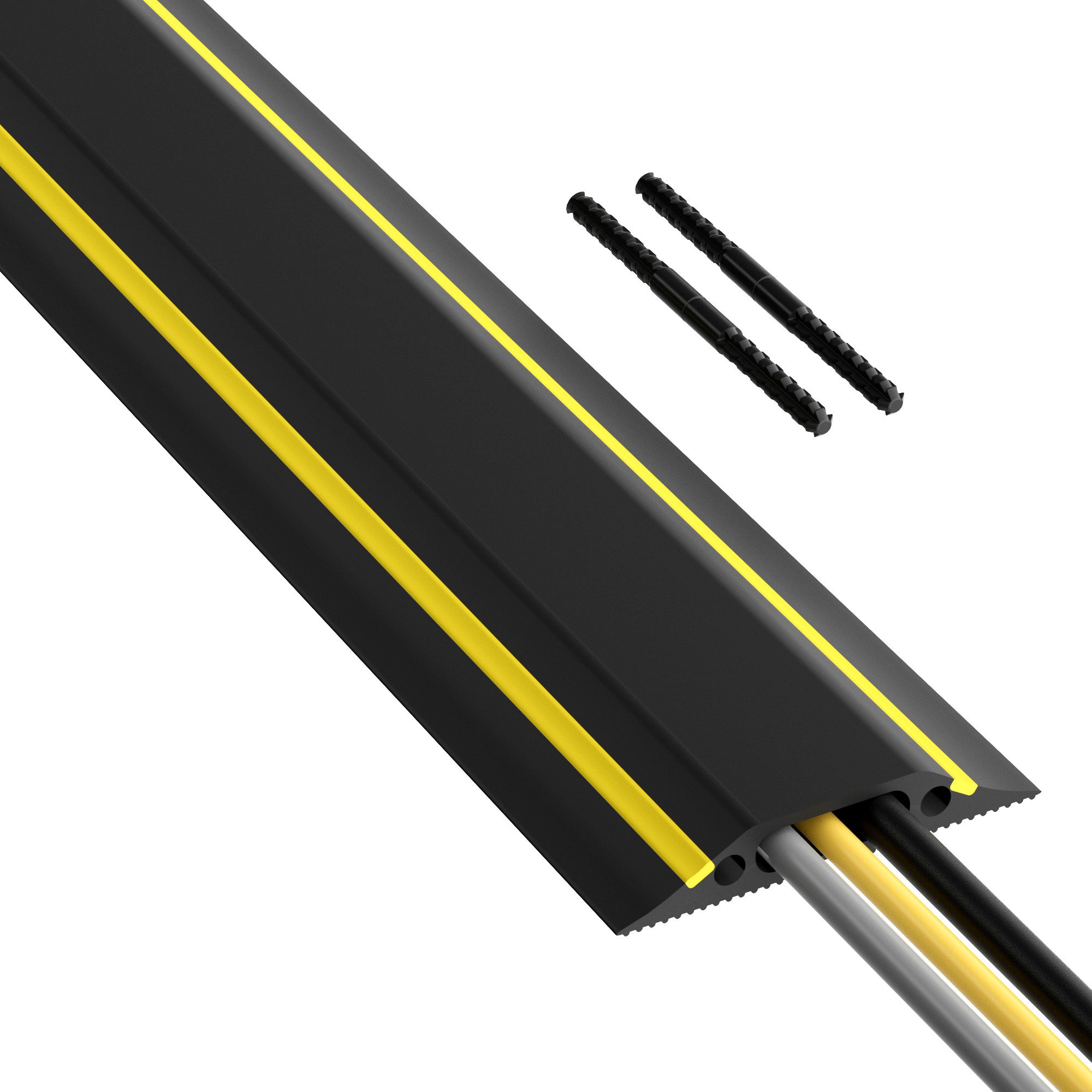 RS PRO 1.8m Cable Cover in PVC, 30mm Inside dia.