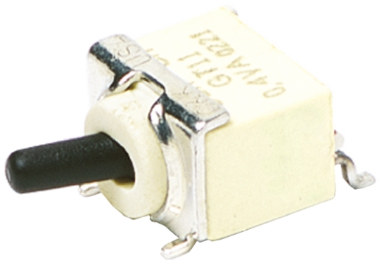 C & K Toggle Switch, PCB Mount, On-(On), SPDT, Surface Mount Terminal