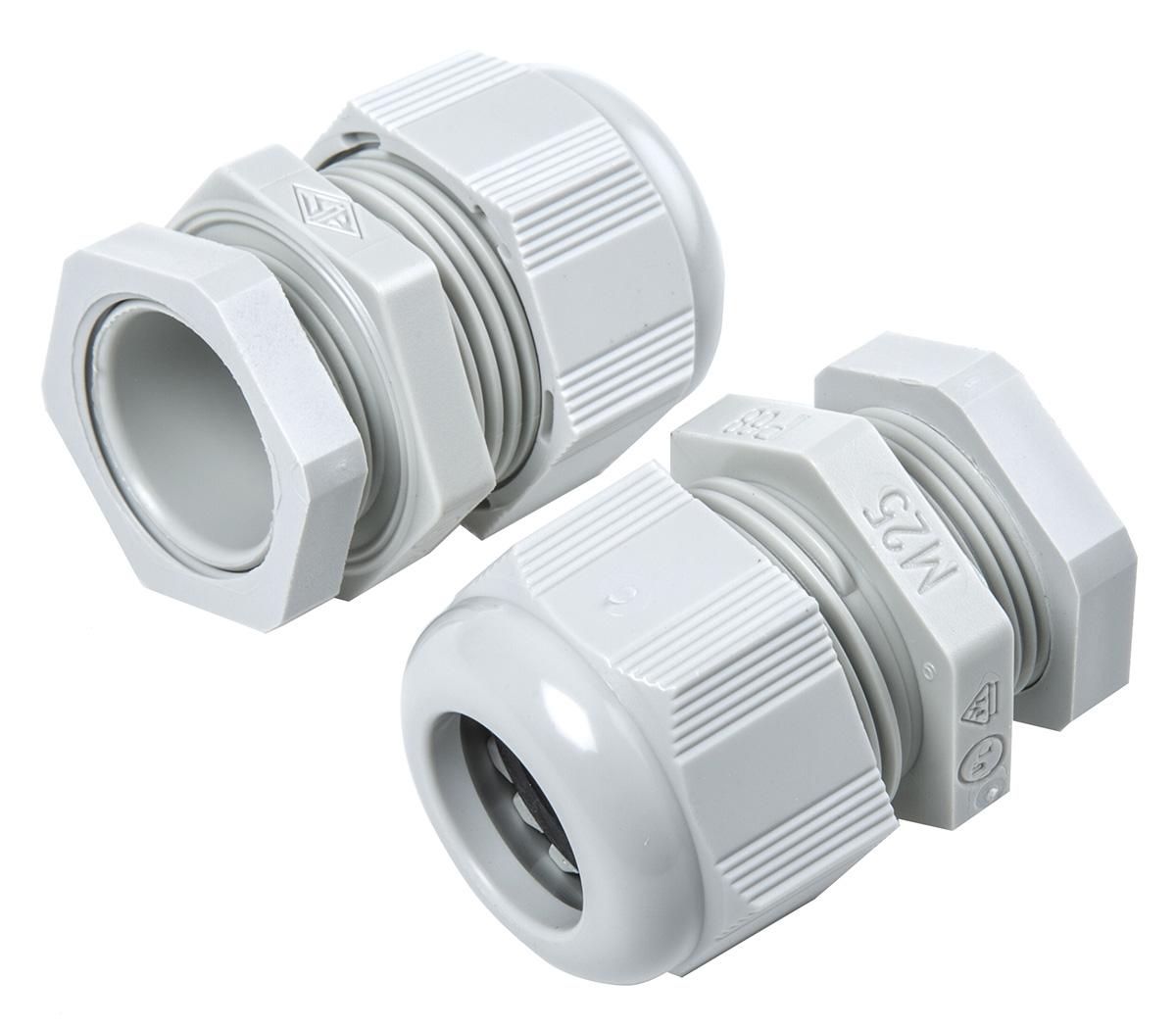 SIB SIB-TEC Series Grey PA 6 Cable Gland, M25 Thread, 9mm min., 18mm max., IP68