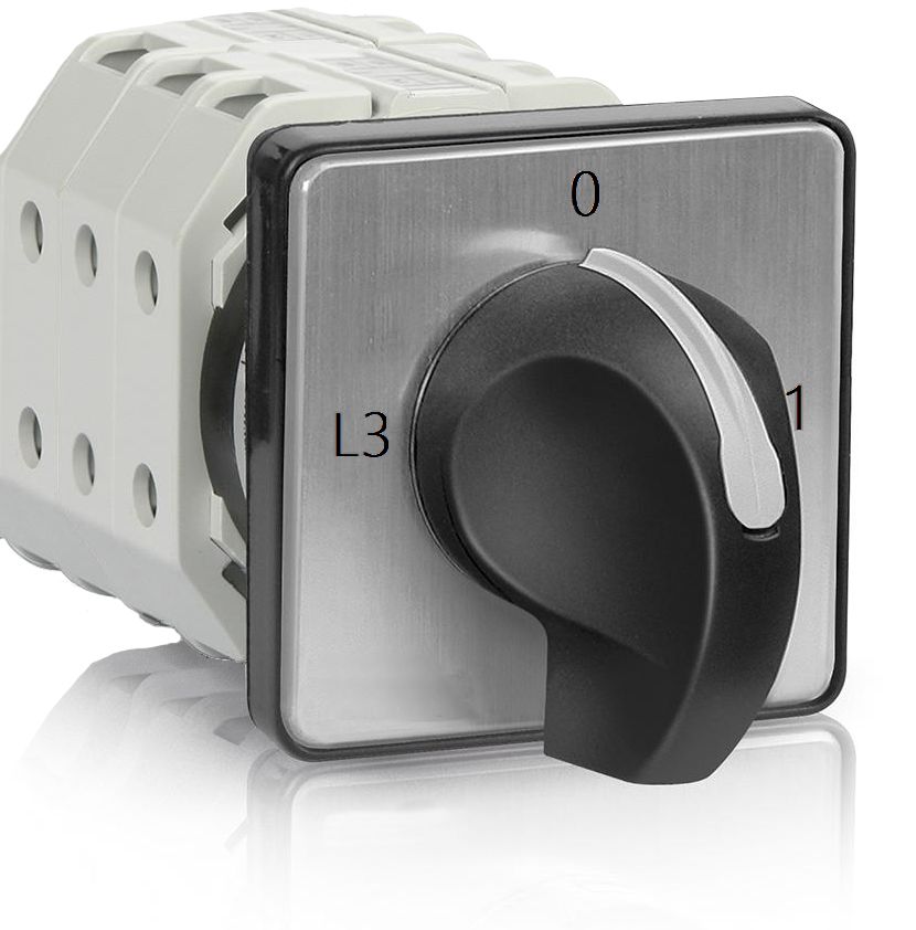 RS PRO, SP 4 Position 90° Ammeter Cam Switch, 500V ac, 16A, Knob Actuator