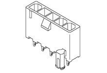 Molex Mini-Fit Jr Series Straight Through Hole PCB Header, 3 Contact(s), 4.2 mm Pitch, 1 Row, Shrouded
