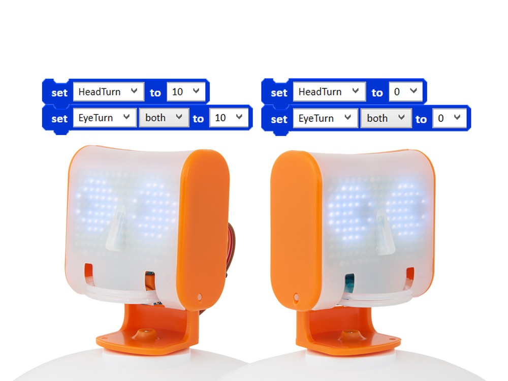 Ohbot 3 axis RobotPicoh AI Educational Robot - Orange