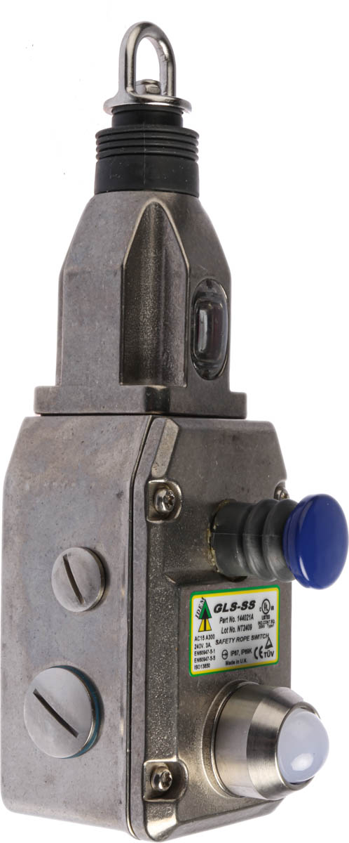 IDEM GLS-SS Rope Pull Switch, 100m, 2NO/2NC, Straight