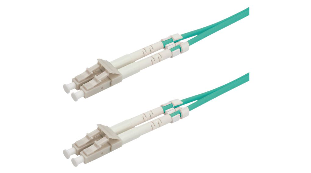 Roline LC to LC Duplex Multi Mode OM3 Fibre Optic Cable Assembly, 50/125μm, 500mm