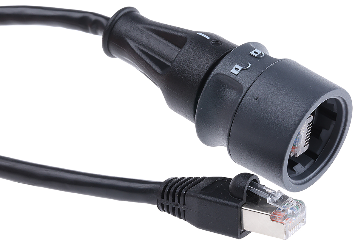 Bulgin Buccaneer Series Male RJ45 Connector, Cable Mount, Cat5e, S-FTP Shield Straight 8P8C -Way