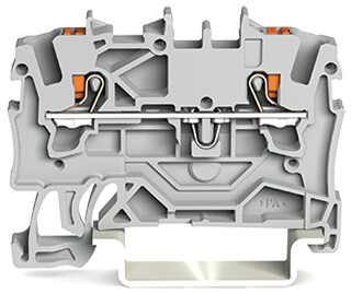 WAGO 2201-1201 TOPJOB S, 2201 Series Grey, 1.5mm², Single-Level, Push-In Cage Clamp Termination, ATEX, IECEx