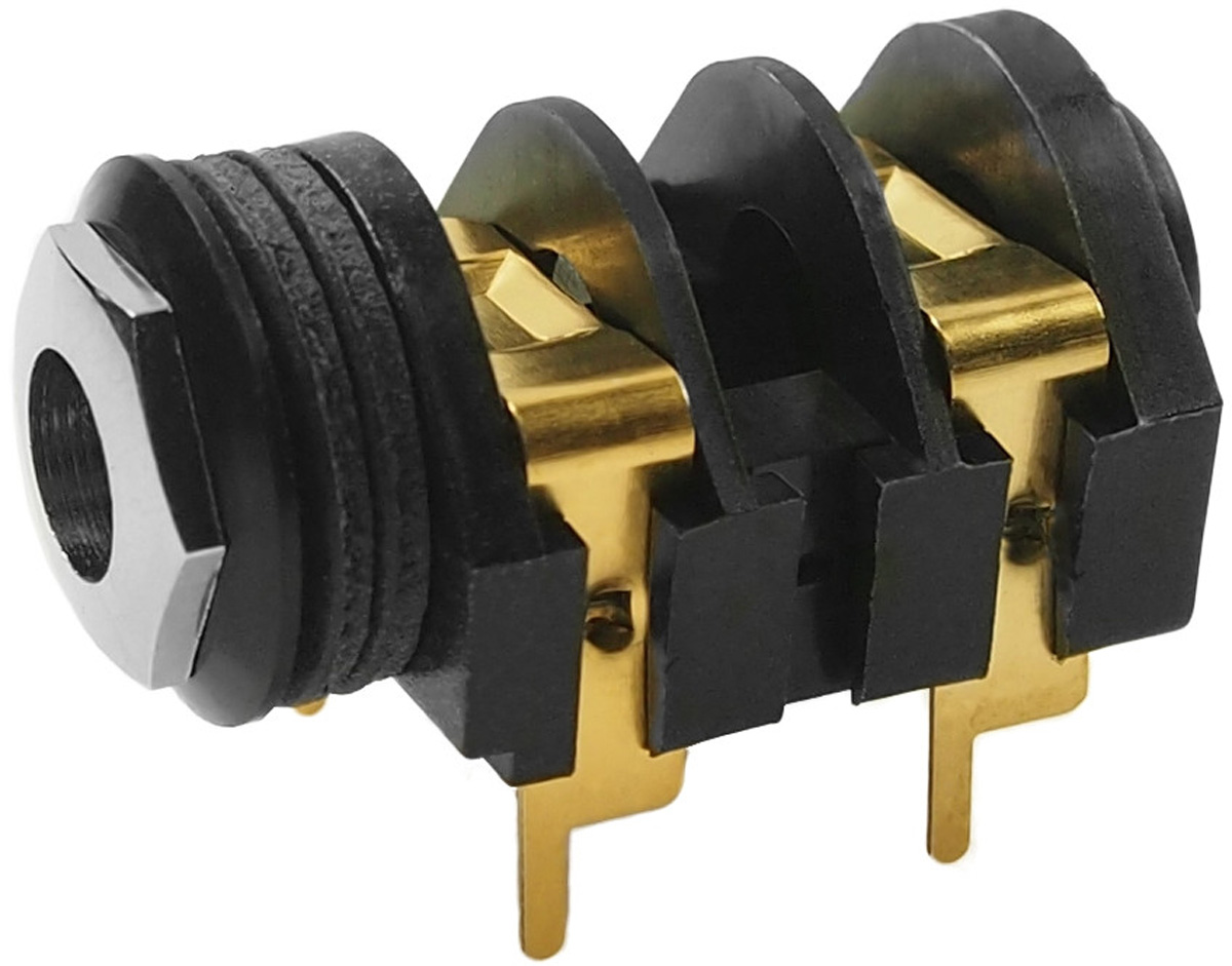 RS PRO Jack Connector 6.35 mm Panel Mount Mono Socket, 2Pole 5A
