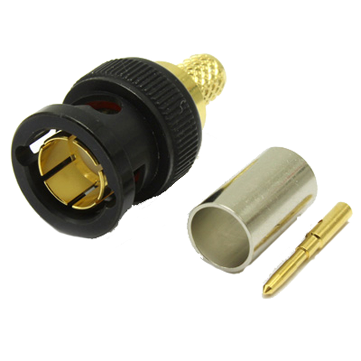 COAX Connectors, Plug Cable Mount BNC Connector, 75Ω, Crimp Termination, Straight Body