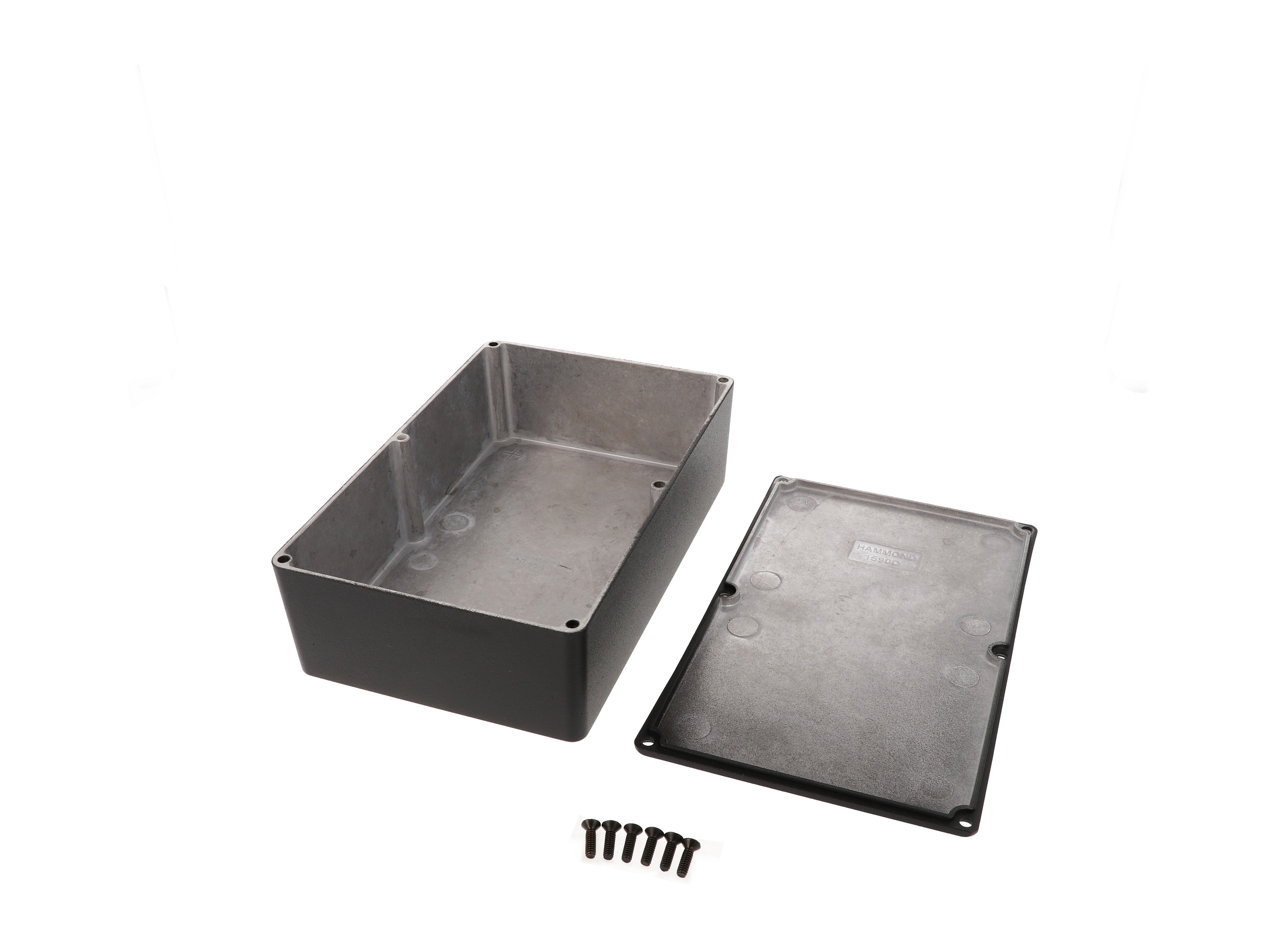 Hammond 1590 Series Black Die Cast Aluminium Enclosure, IP54, Black Lid, 187.5 x 119.5 x 52mm