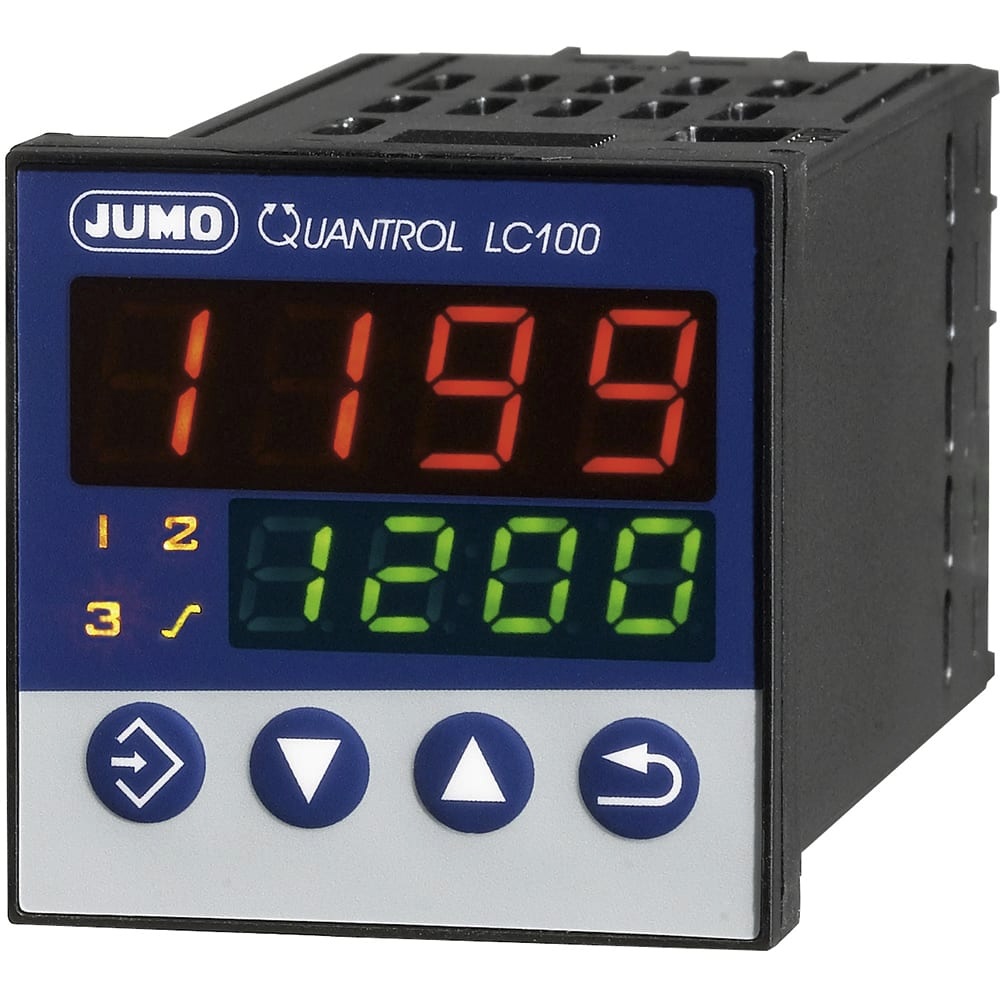 Jumo LC100 Panel Mount PID Temperature Controller, 48 x 48mm 2 Input, 1 Output Relay, 240 V Supply Voltage PID