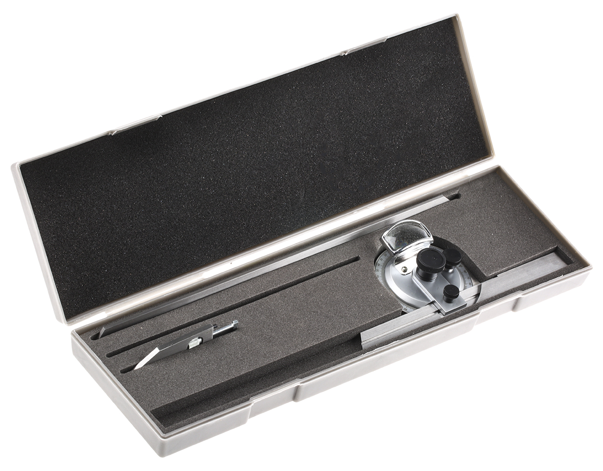 MikronTec 360° Metric  Bevel Protractor, 300 mm Stainless Steel Blade