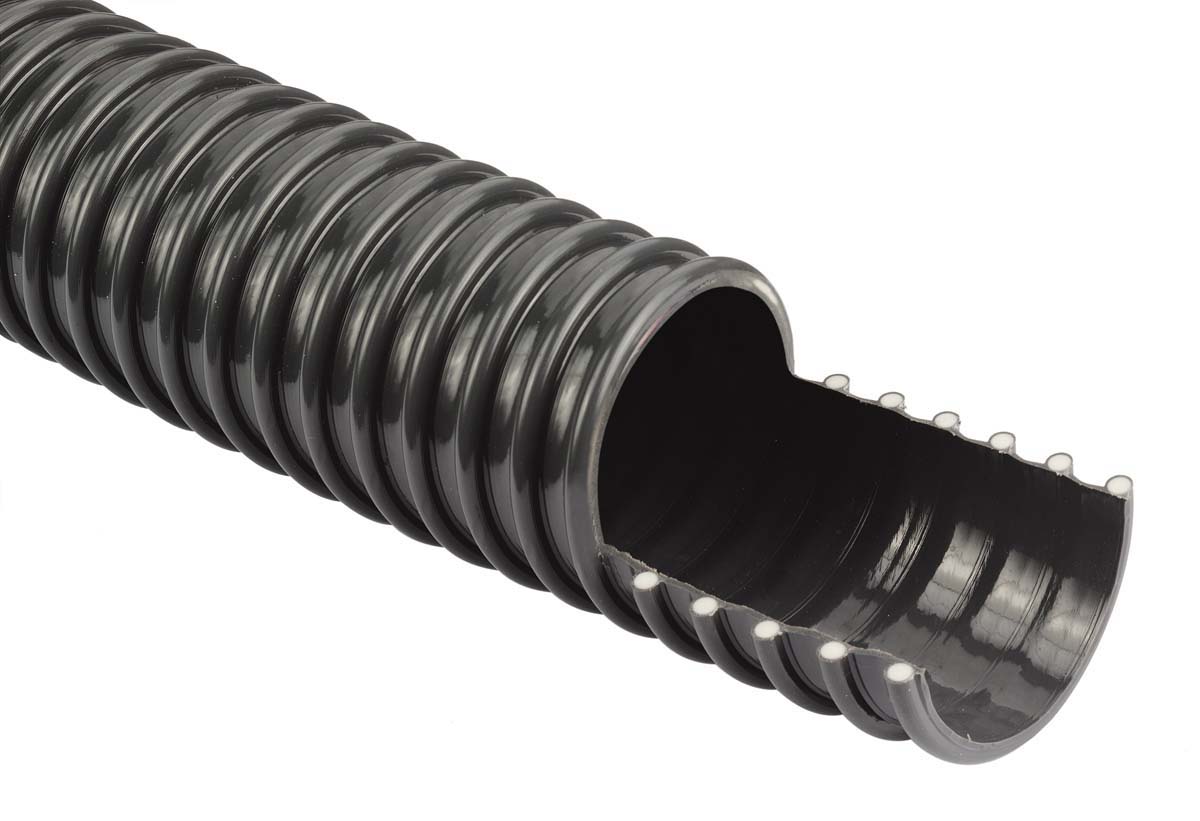 RS PRO Dark Grey PVC Reinforced Flexible Ducting, 10m, 38mm ID