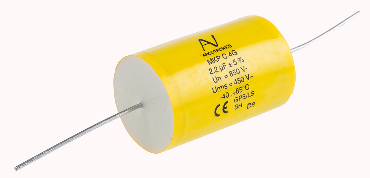 KEMET C4G Polypropylene Capacitor PP, 850V dc, ±5%, 2.2μF, Through Hole