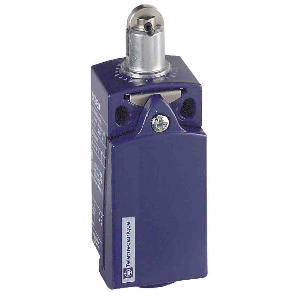 Telemecanique Sensors XCKD Series Roller Plunger Limit Switch, 1NC/1NO, IP66, IP67, DP, Zinc Alloy Housing, 500V ac