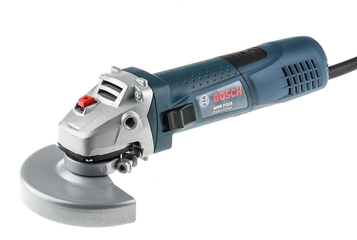 Bosch GWS 7-115 115mm Corded Angle Grinder, BS 4343 Plug