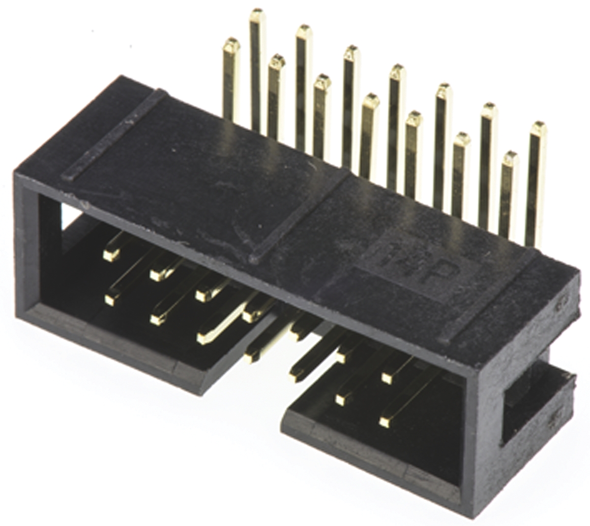 Amphenol Communications Solutions T821 Series Right Angle Through Hole PCB Header, 14 Contact(s), 2.54 mm Pitch, 2 Row,