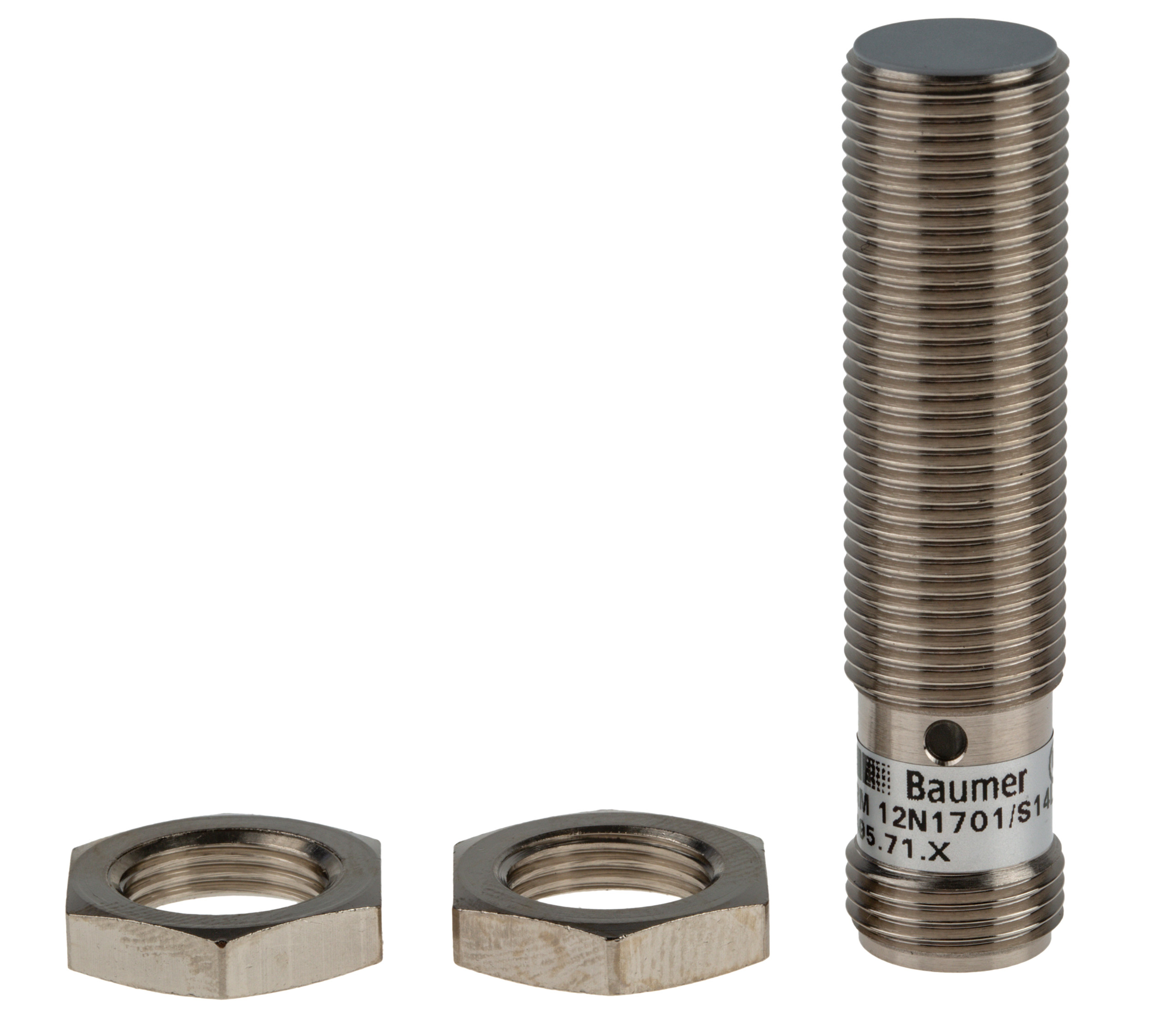 Baumer Inductive Threaded Barrel Proximity Sensor, M12, 4 mm Detection, NPN NO, 10 → 30 V dc