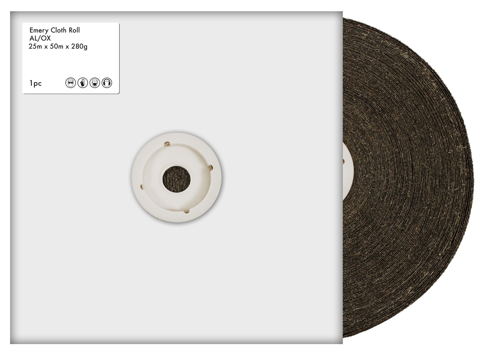 RS PRO P280 Grit Sandpaper Roll, 50m x 25mm