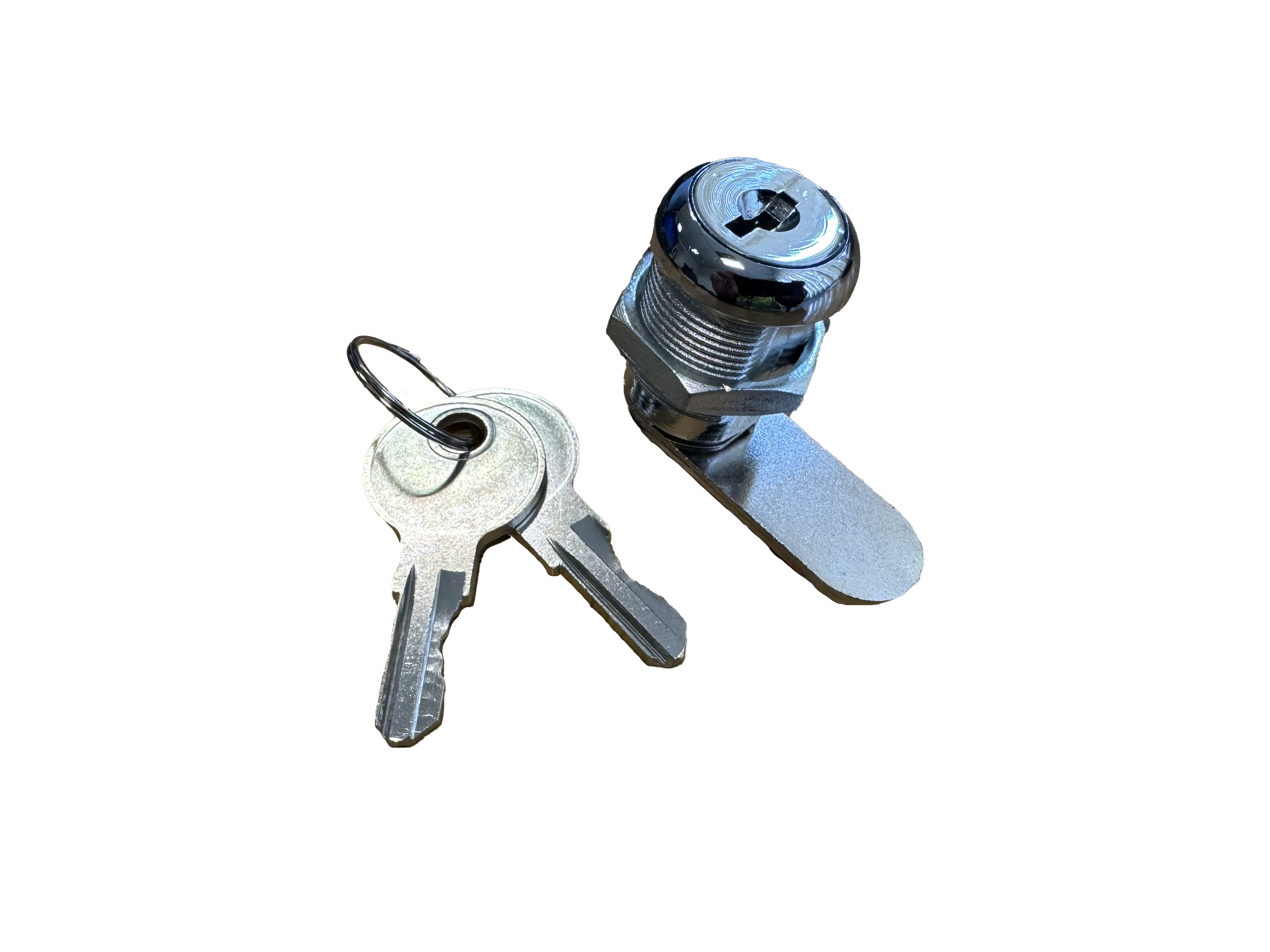 RS PRO Silver Camlock, 22.4mm Panel-to-Tongue, 16 x 19mm Cutout, Key Unlock