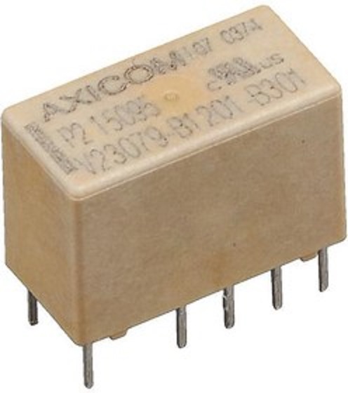 TE Connectivity PCB Mount Latching Signal Relay, 5V dc Coil, 2A Switching Current, DPDT