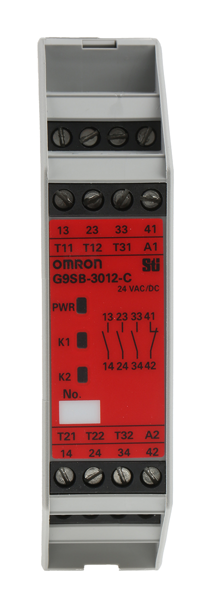 Omron G9SB 1 Auxiliary Contacts Safety Relay 24V ac/dc, Dual-Channel 3 Safety Contacts
