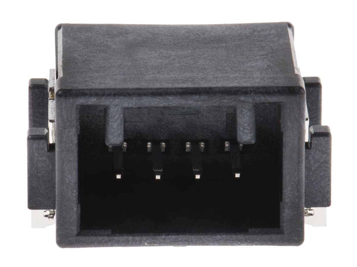 JST, HCH Automotive Connector Plug Black Through Hole 4 Way, Solder Termination SM04B-HCHK-TB(LF)(SN)