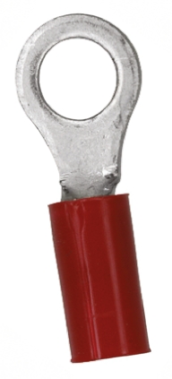 TE Connectivity, PIDG Insulated Ring Terminal, #10 Stud Size, 0.26mm² to 1.65mm² Wire Size, Red